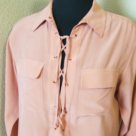 Equipment Pink 100% Silk Long Sleeve Blouse - Picture 2 of 7